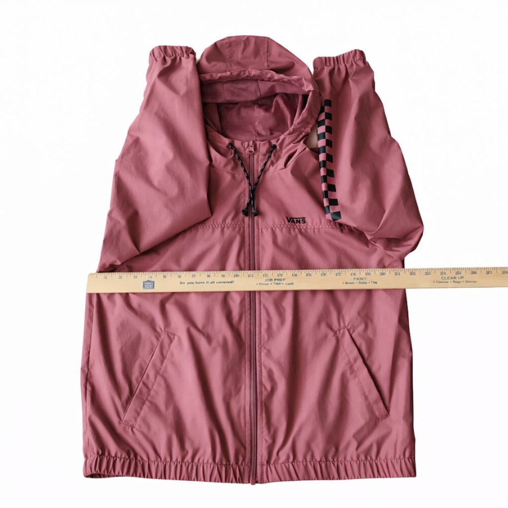 Vans Hooded Windbreaker Jacket Dusty Rose Pink Medium Womens - Picture 3 of 8